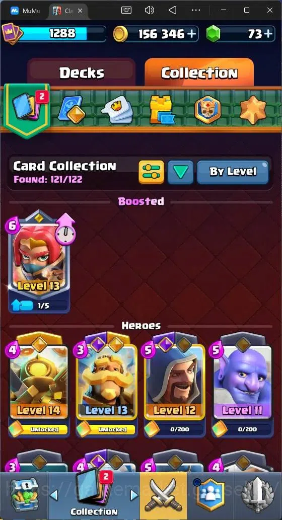 Clash Royale Accounts High-End Global |CL 1288|KTL 13|Trophy 7856|121 Cards|8 Champ|2 Hero|11 Evo|Arena 20|73 Gems|156K 11