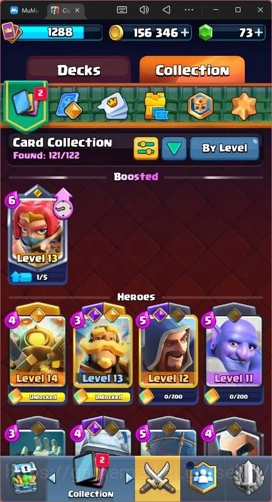 Clash Royale Accounts High-End Global |CL 1288|KTL 13|Trophy 7856|121 Cards|8 Champ|2 Hero|11 Evo|Arena 20|73 Gems|156K 12