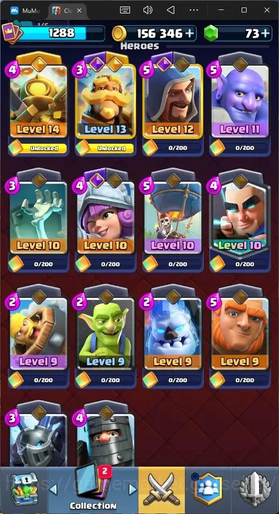 Clash Royale Accounts High-End Global |CL 1288|KTL 13|Trophy 7856|121 Cards|8 Champ|2 Hero|11 Evo|Arena 20|73 Gems|156K 13