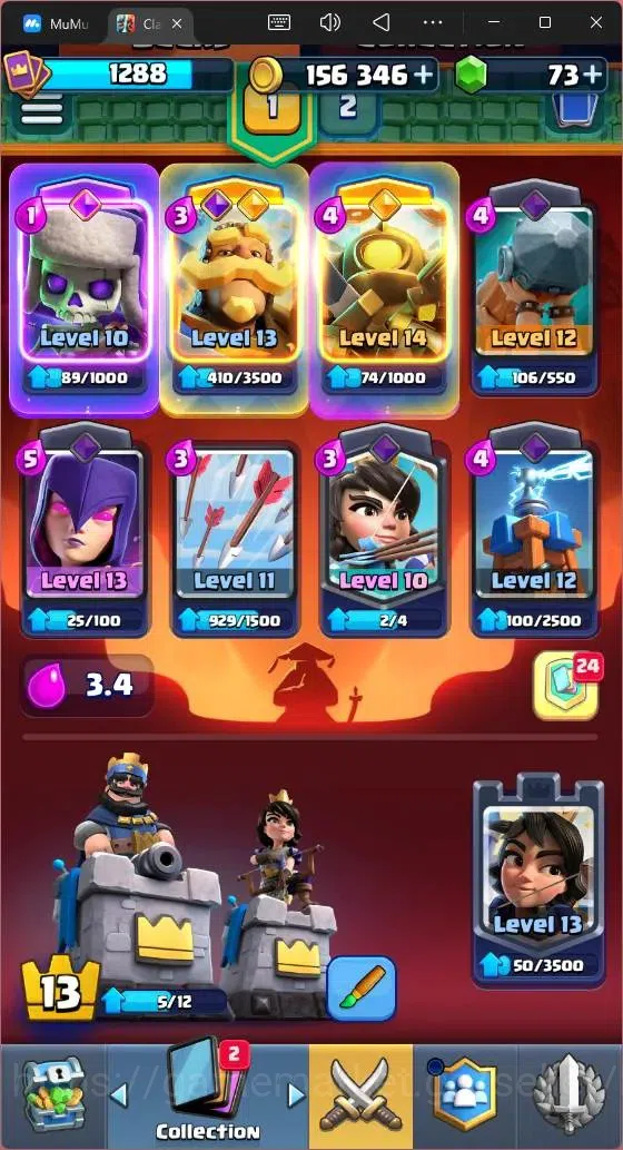 Clash Royale Accounts High-End Global |CL 1288|KTL 13|Trophy 7856|121 Cards|8 Champ|2 Hero|11 Evo|Arena 20|73 Gems|156K 6