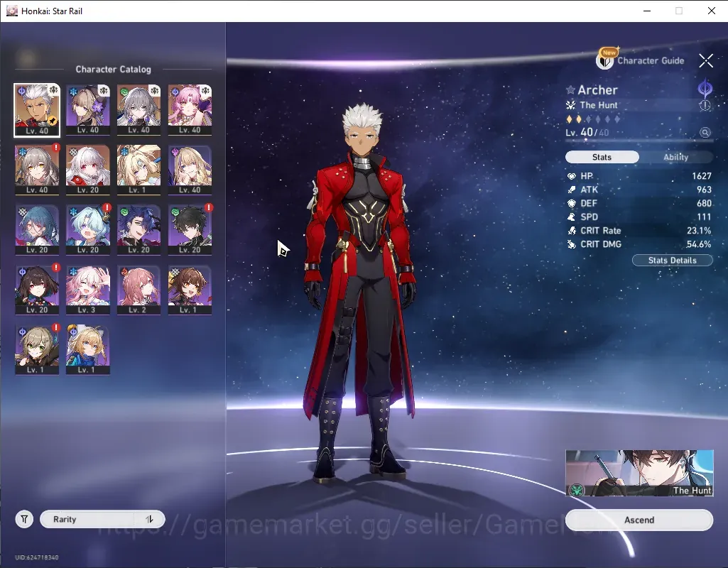 Honkai Star Rail Accounts Others NA |TL 28|3 Limited Pearl,Archer,Fu Xuan & 2 Standard Bronya,Clara|Female MC|Xianzhou 1