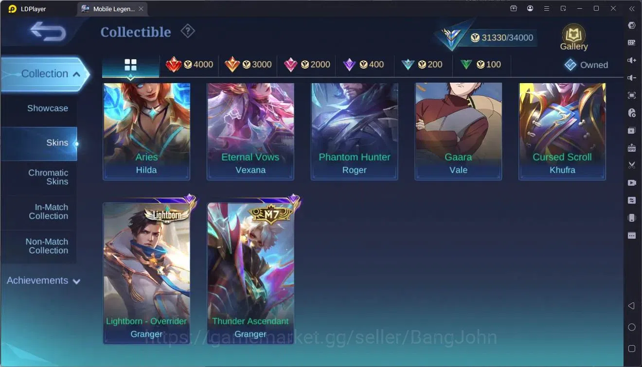 Mobile Legends: Bang Bang Accounts Global|Hero 101|Skin 129|Expert|Prime Granger|KOF  image 12