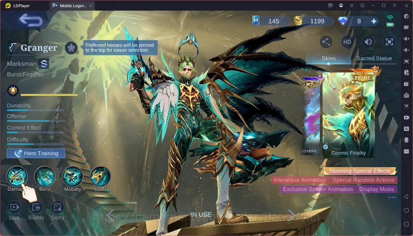 Mobile Legends: Bang Bang Accounts Global|Hero 101|Skin 129|Expert|Prime Granger|KOF  image 9