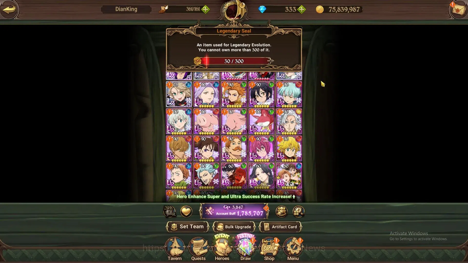The Seven Deadly Sins: Grand Cross Accounts Global|1,7M CC|30 LS+ 333 DM|3 LR+6 UR|Brunhil,Eli image 6