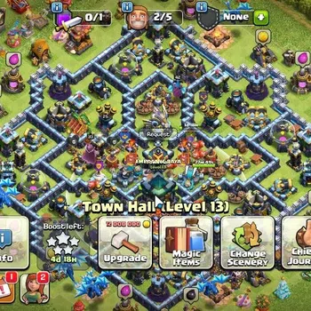 Clash of Clans High-End TH 13 - BH 7|LV 127|HH 7|BK 80,AQ 74,GW 33,MP 42,R image 1