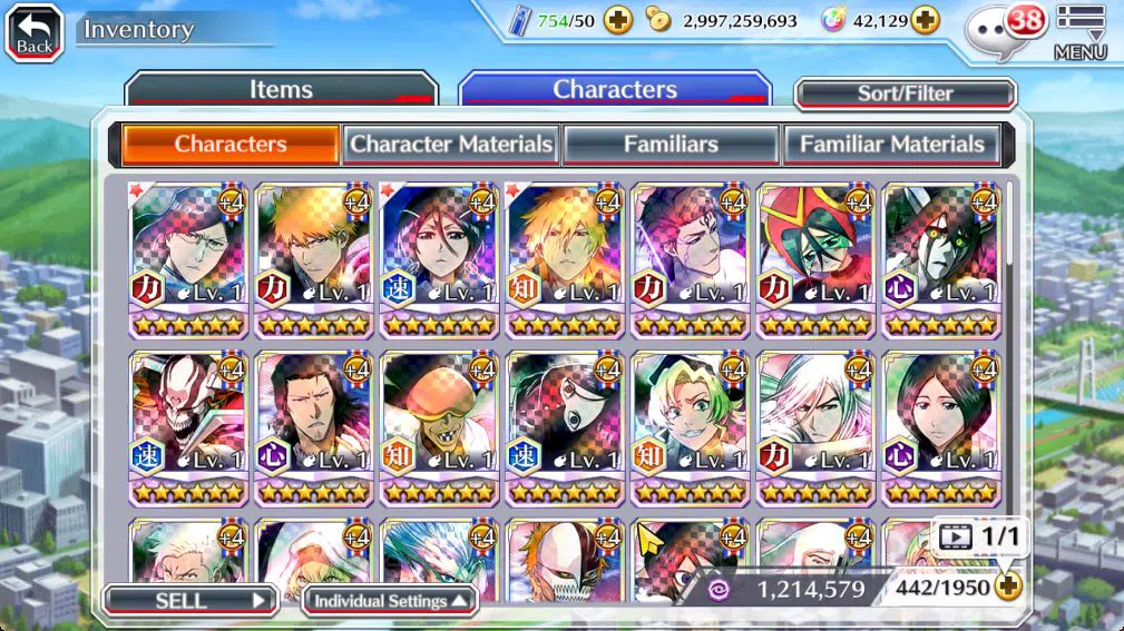 Bleach: Brave Souls Accounts Mid-Tier [GLOBAL]42k Orbs|10th Anniv (Rukia,Ichigo),TYBW26 (Uryu,Ichigo),Aizen Renewed,Ururu,2 12
