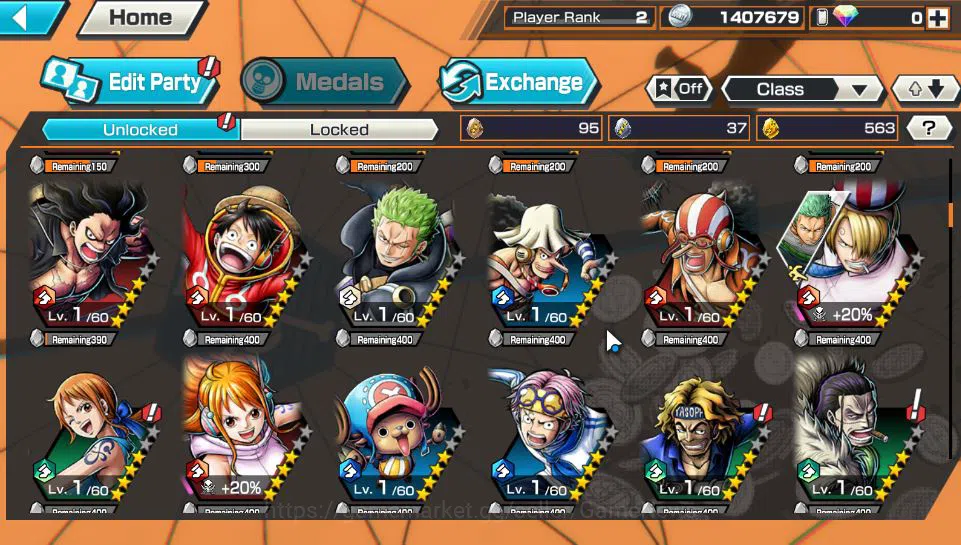 One Piece Bounty Rush Accounts Global | 4 EX META  | Trafalgar Law,FilmZ Zephyr,A image 5