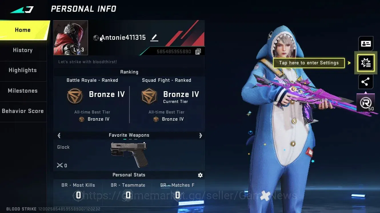 Blood Strike Accounts Rare Skin ASIA|ETERNAL Galil-Blight's Embrace Lv3|Legendary [VSS-Blight's Embrace]|Rare Frag 2