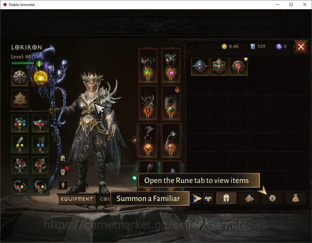 Diablo Immortal Accounts SEA - Izual|Lv60(597)|Druid|35k CR|Reso 570|Parago image 5