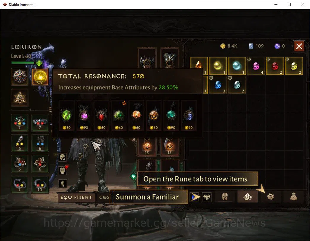 Diablo Immortal Accounts SEA - Izual|Lv60(597)|Druid|35k CR|Reso 570|Parago image 6