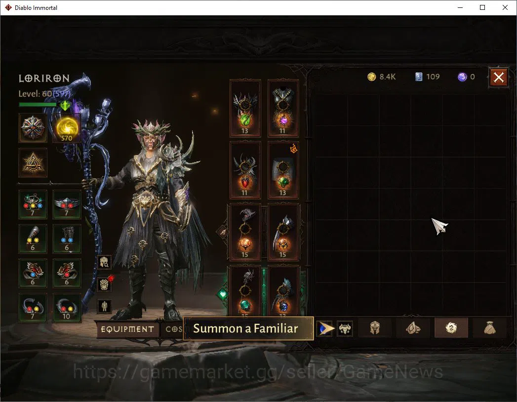 Diablo Immortal Accounts SEA - Izual|Lv60(597)|Druid|35k CR|Reso 570|Parago image 7