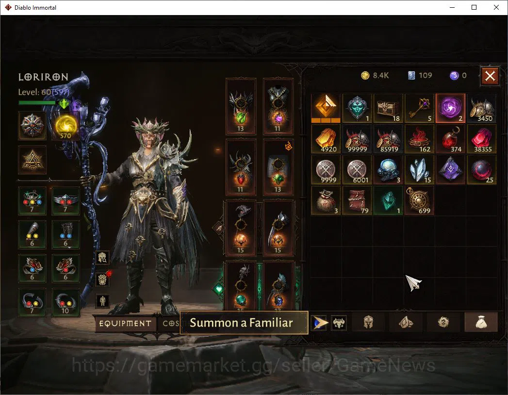 Diablo Immortal Accounts SEA - Izual|Lv60(597)|Druid|35k CR|Reso 570|Parago image 8