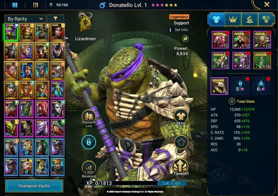 Raid: Shadow Legends Accounts Lv 26|574K Power|15 Legend Combo Turtle(Donatello, image 3