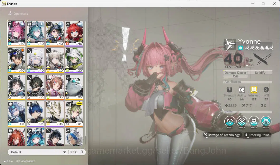 Arknights: Endfield Accounts ASIA | LVL 39, Yvonne sign, Tangtang p1, Ardelia p image 3