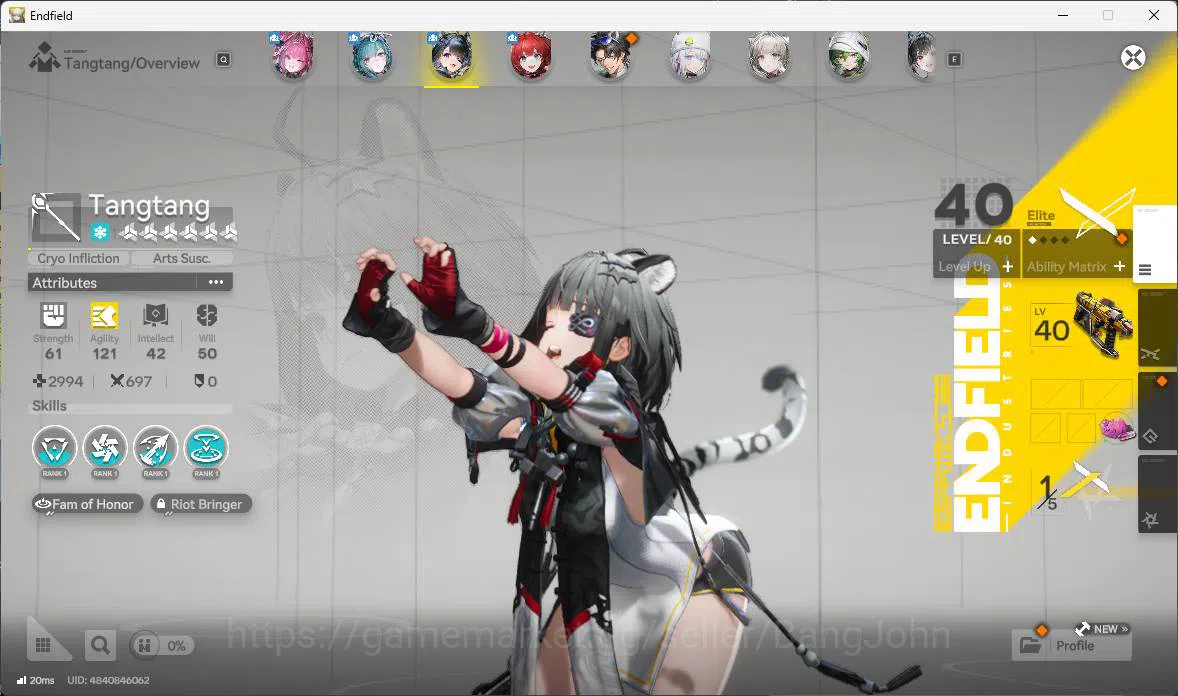 Arknights: Endfield Accounts ASIA | LVL 39, Yvonne sign, Tangtang p1, Ardelia p image 6
