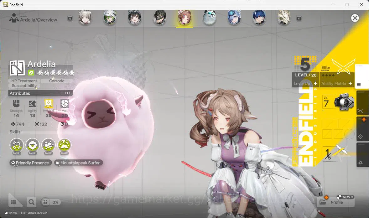Arknights: Endfield Accounts ASIA | LVL 39, Yvonne sign, Tangtang p1, Ardelia p image 7