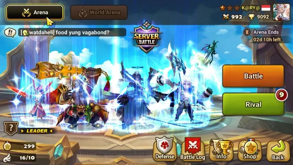 Summoners War: Sky Arena Accounts End-Game ASIA Lv 100|4 LD[Jager,Maximilian,Jin Sasha]|87 Total NB5[Leo,Haegang]+177 9