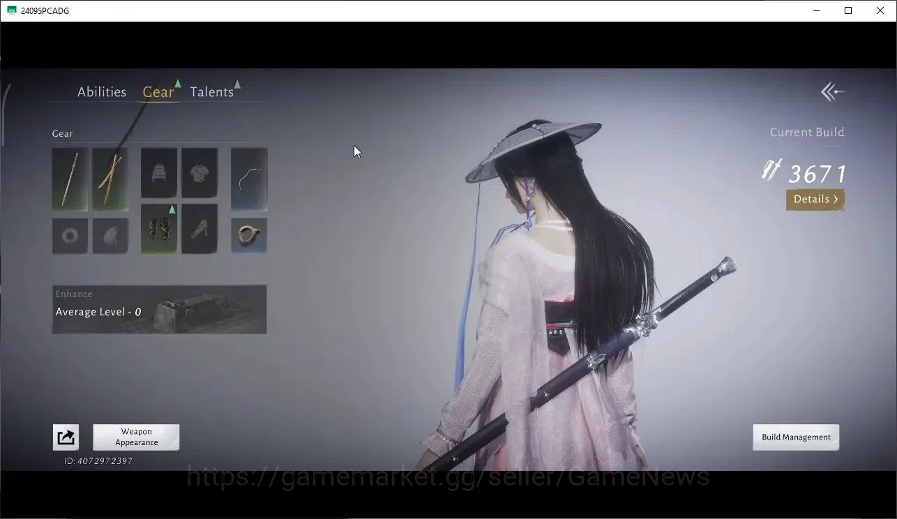 Where Winds Meet Accounts GLOBAL|Lv 5|GS 3671|1 Harmonic Core|Nameless Sword image 5