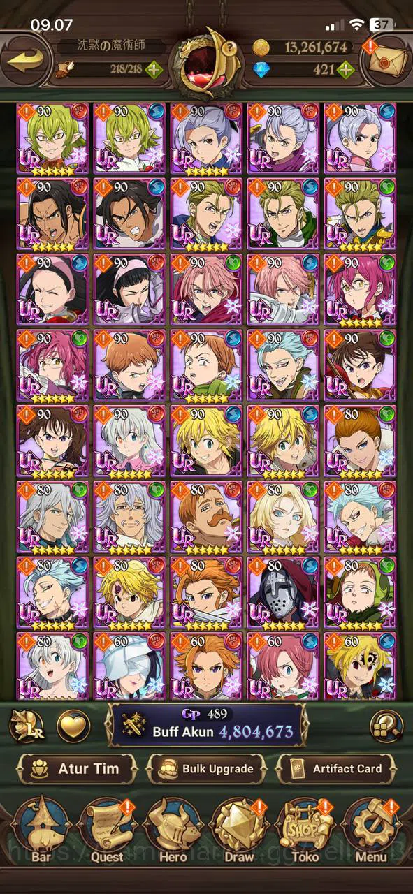 The Seven Deadly Sins: Grand Cross Accounts ASIA | 4,8M CC | DM 423 | 4 LR Putri Belialuin Mer image 5