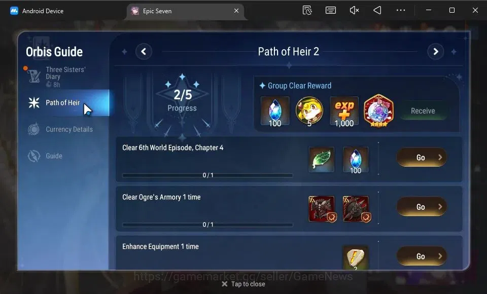 Epic Seven Accounts GLOBAL Unverif|New Era|2 ML (Sylvan Sage Vivian,Re image 3