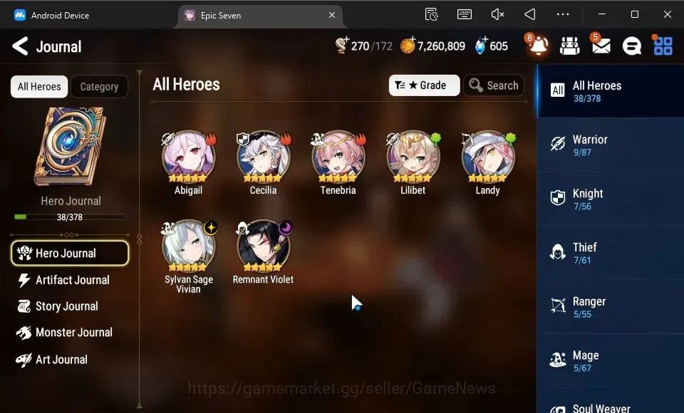 Epic Seven Accounts GLOBAL Unverif|New Era|2 ML (Sylvan Sage Vivian,Re image 6