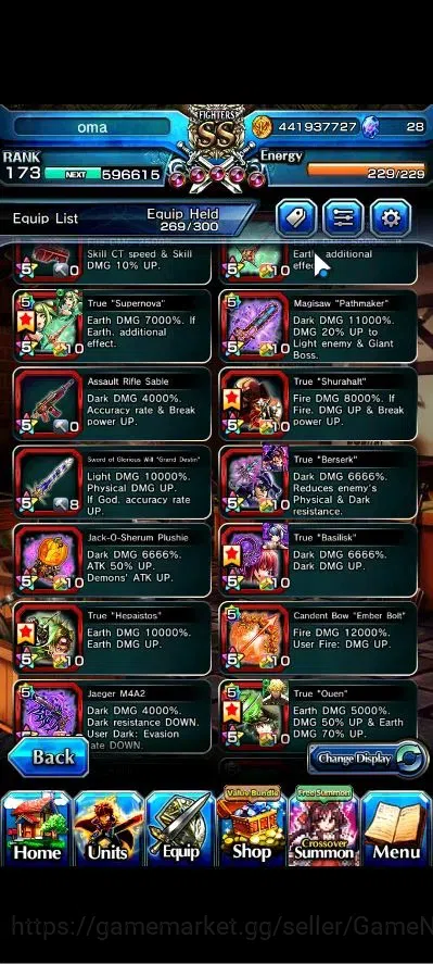 Grand Summoners Accounts Global|Rank 173|2 Sp Art|24 Ascend+10 TW|[S Miyu,E image 15