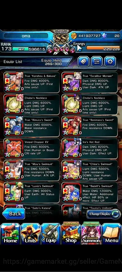 Grand Summoners Accounts Global|Rank 173|2 Sp Art|24 Ascend+10 TW|[S Miyu,E image 18