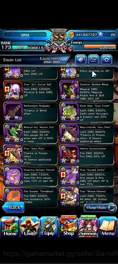Grand Summoners Accounts Global|Rank 173|2 Sp Art|24 Ascend+10 TW|[S Miyu,E image 19