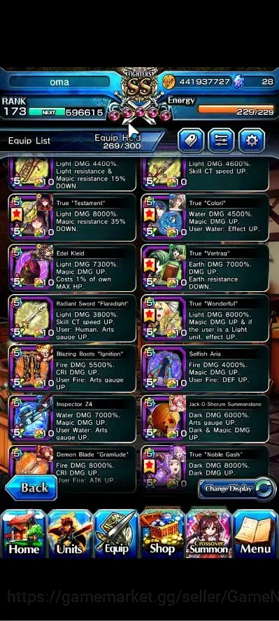 Grand Summoners Accounts Global|Rank 173|2 Sp Art|24 Ascend+10 TW|[S Miyu,E image 20