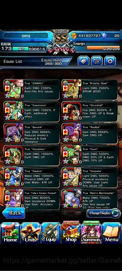 Grand Summoners Accounts Global|Rank 173|2 Sp Art|24 Ascend+10 TW|[S Miyu,E image 6