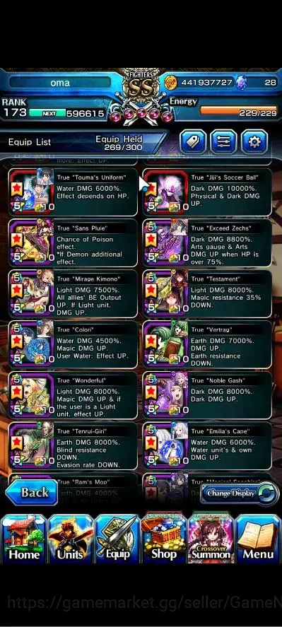 Grand Summoners Accounts Global|Rank 173|2 Sp Art|24 Ascend+10 TW|[S Miyu,E image 8