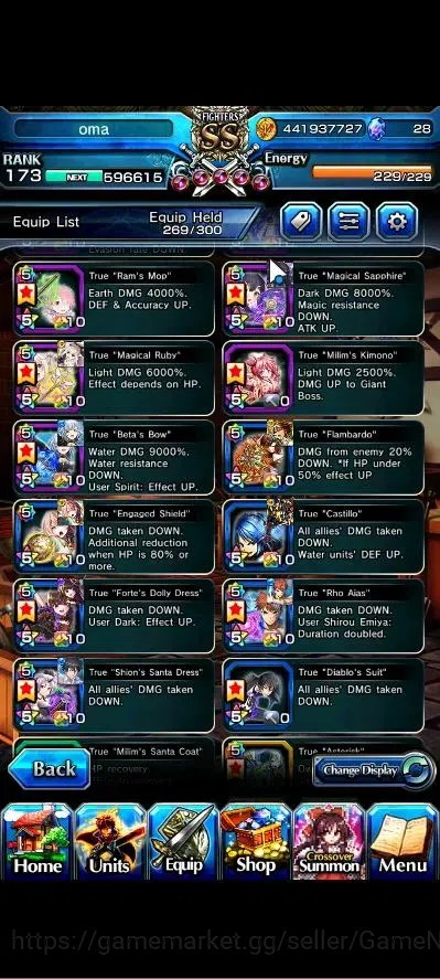 Grand Summoners Accounts Global|Rank 173|2 Sp Art|24 Ascend+10 TW|[S Miyu,E image 9