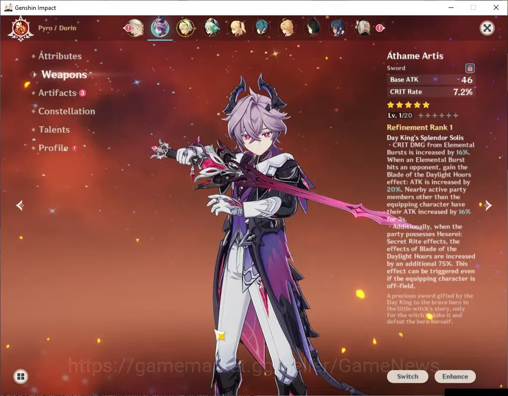 Genshin Impact Accounts ASIA|AR 50|All Unset|2 Limited+ 4(*5Weap)|Durin+Si image 5