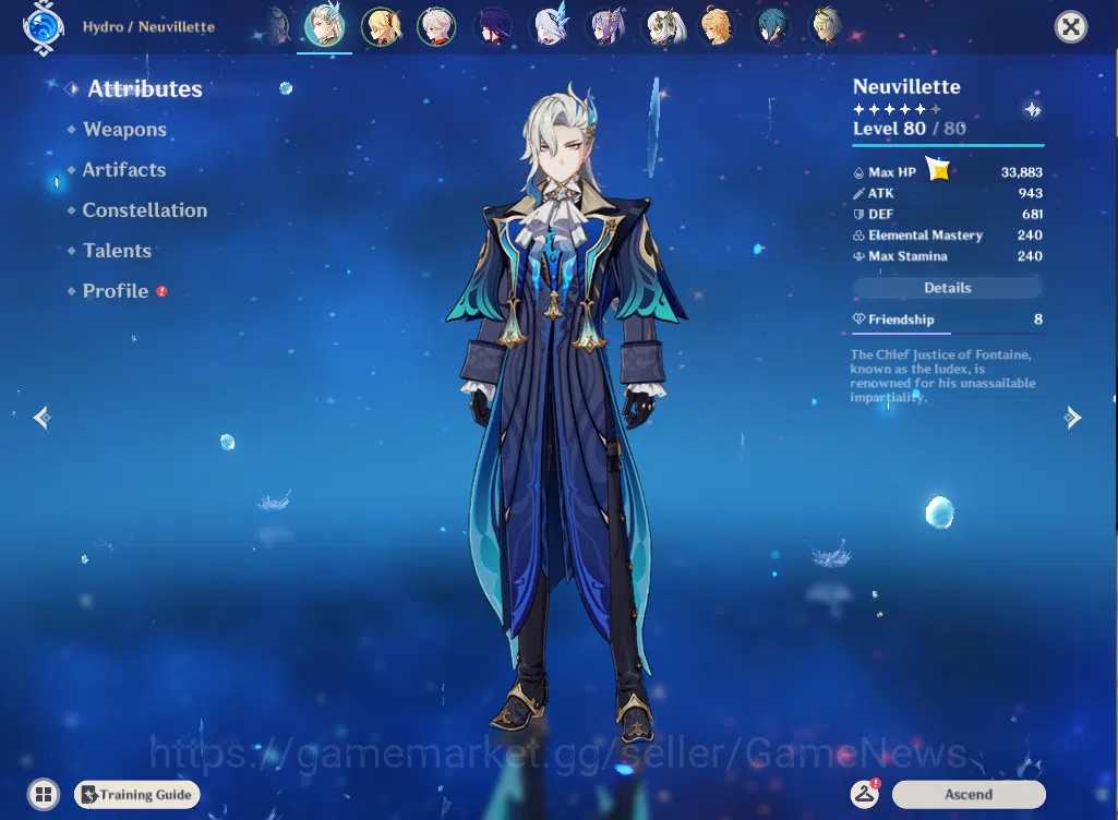 Genshin Impact Accounts ASIA|AR 55|6 Limited+1(*5WEP)|Neuvillete,Skirk,Cit image 15
