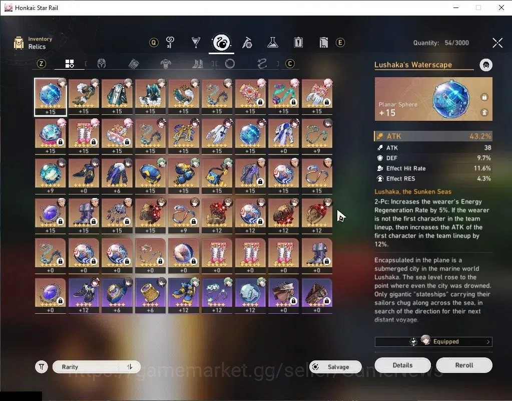 Honkai Star Rail Accounts Asia|TL 54|5 Limited|Evanescia E1+Signature,Sparkl image 8