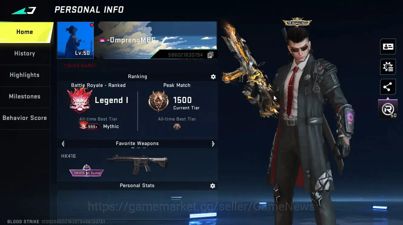 Blood Strike Accounts ASIA|ETERNAL[SCAR Lv3,UMP45 Lv4]|ULTRA MELEE Scyth image 2