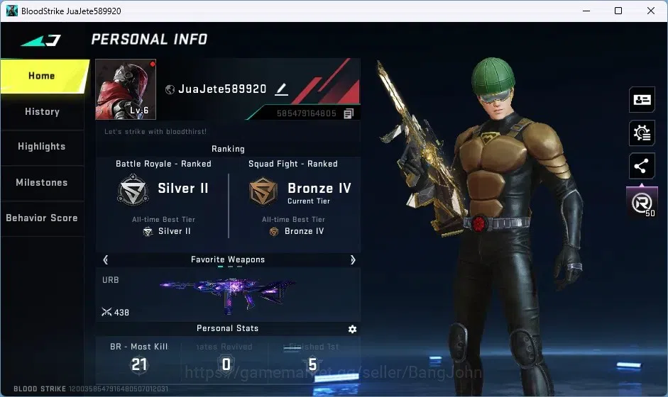 Blood Strike Accounts ASIA | 1 ETERNAL: AUG-Empyrean|40 Point Upgrade Et image 1
