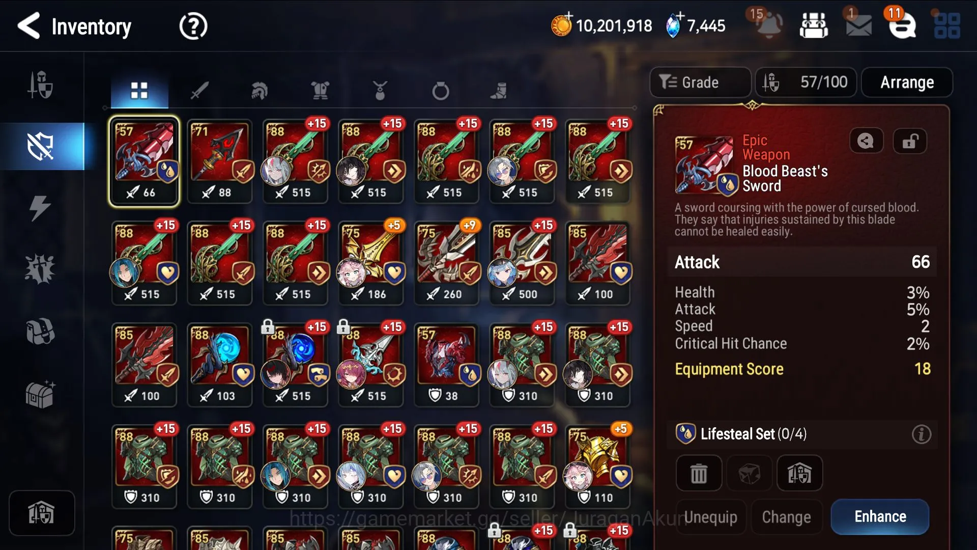 Epic Seven Accounts Mid-Tier Asia Unveriv|11ML(Har setti,NM Luna,Hwayoung,NC Landy)160Char(Robin,Ocean Luluca)15K 2