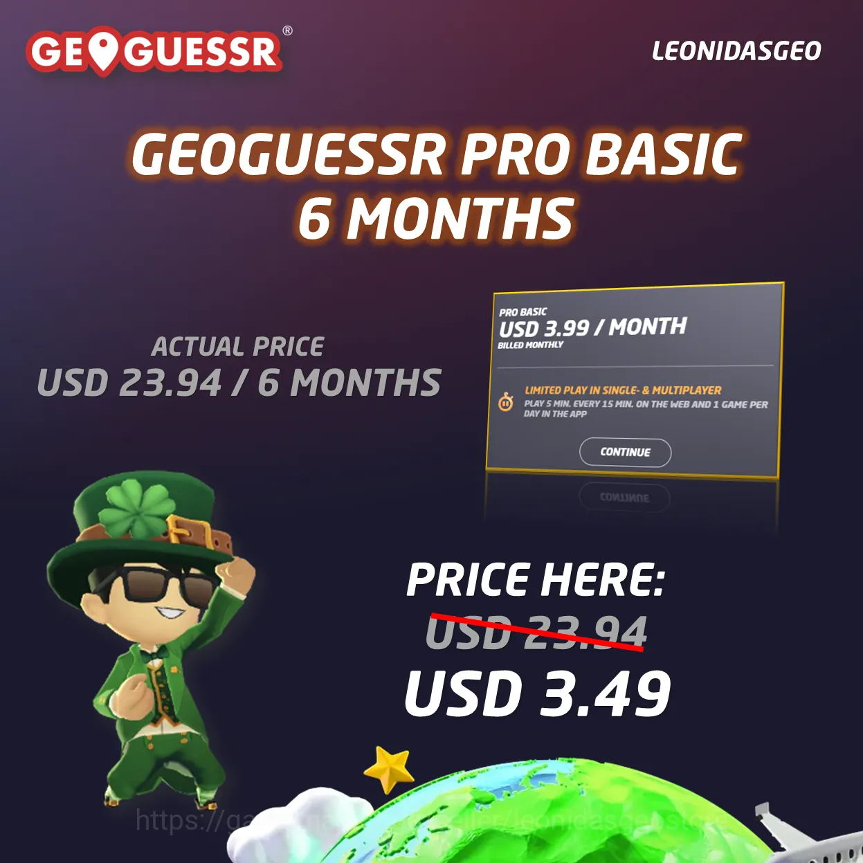 GeoGuessr Accounts Pro Basic GeoGuessr Pro Basic | 6 Months Subscription