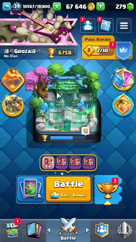 Lvl 39|Trophy 6758|KTL 13|Limited Skin|Card 116|1 Hero, 4 EVO, 3 Champ, 21 Legend, 33 Epic, 30 Rare, 29 Common|Take Email(CR967) Clash Royale Midgame Lvl 39|Trophy 6758|KTL 13|Limited Skin|Card 116|1 image 1