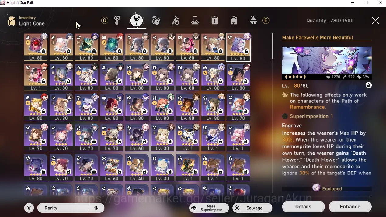 Honkai Star Rail Accounts End Game Asia [TL70] 15 Limited (Casto+Sign,Tribbie,Robin,HuoHuo,TheHerta,Sparkle and etc) |Take 7