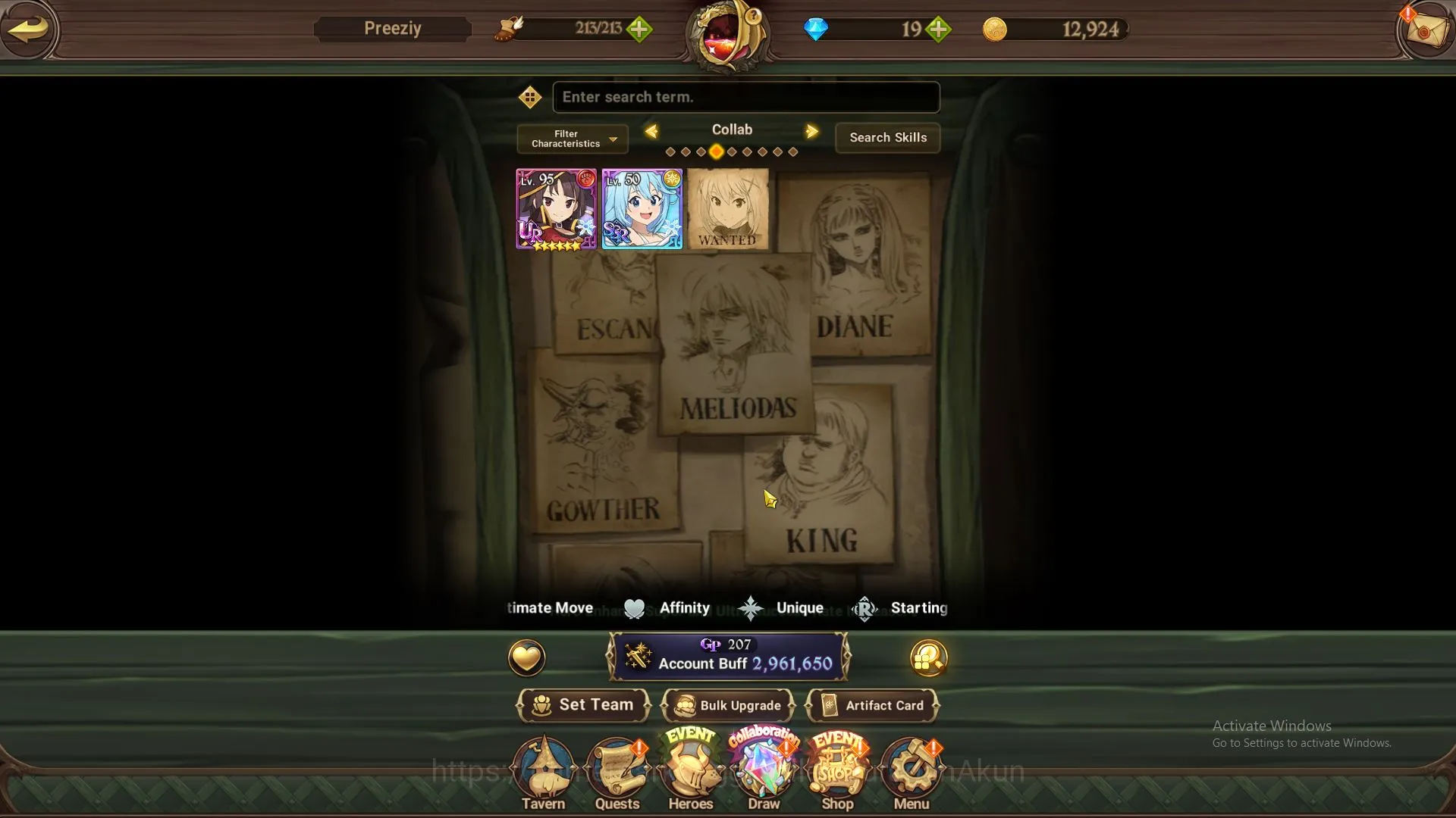 The Seven Deadly Sins: Grand Cross Accounts Global|2,9M CC|1 LR+5 UR+Collab Konosuba|Elizabeth image 4