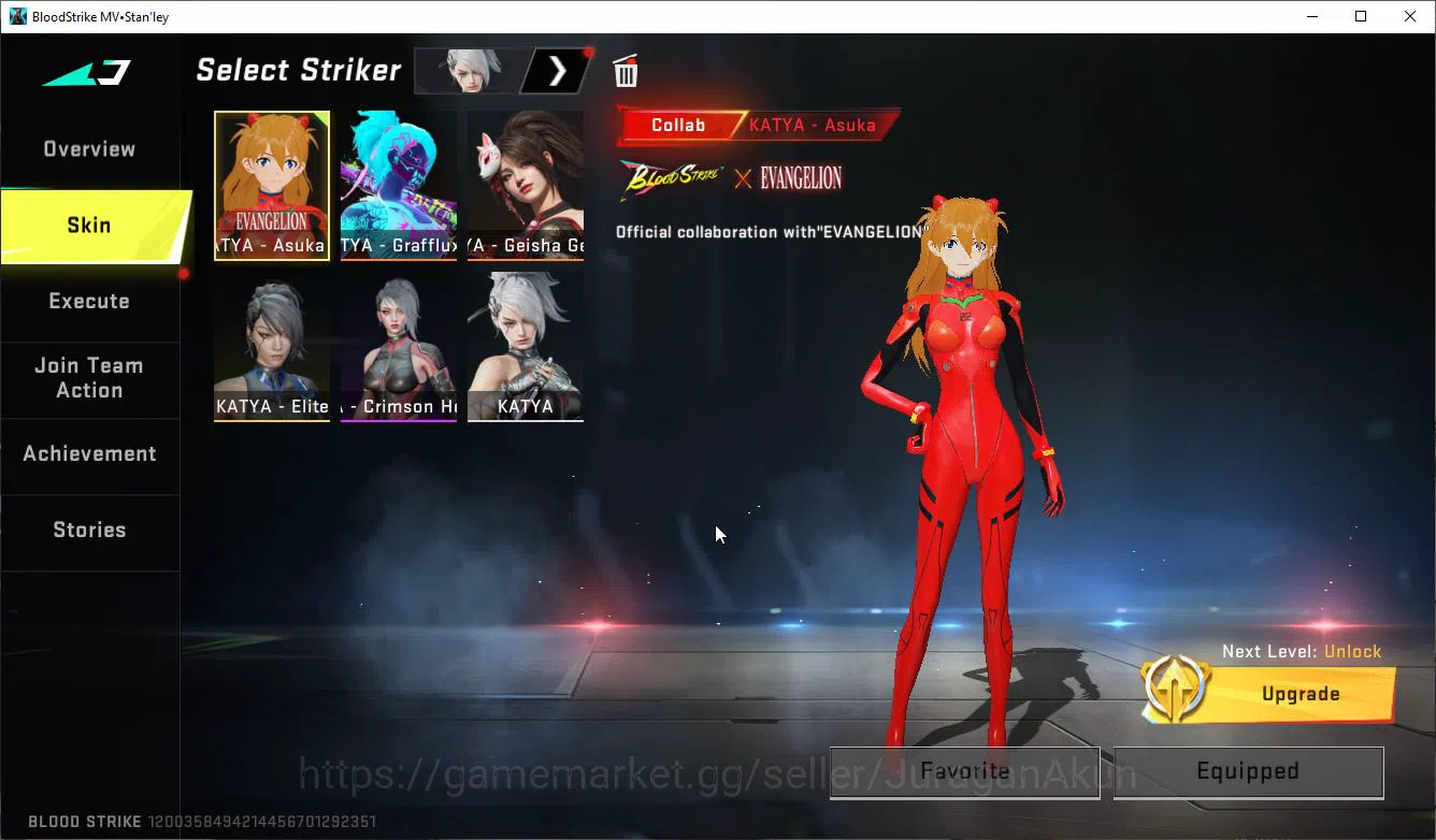 Blood Strike Accounts Collab Skin ASIA|2 EVO[AK47-V4,Galil-LV4],7 ETER[Ethan,Volt,M4A1,KAG6,M700,UZi,Spear LV5,]|MELE 3