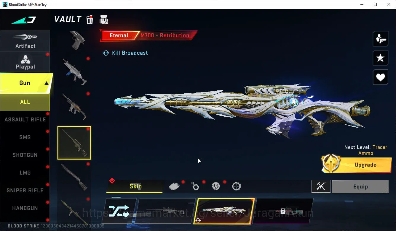 Blood Strike Accounts Collab Skin ASIA|2 EVO[AK47-V4,Galil-LV4],7 ETER[Ethan,Volt,M4A1,KAG6,M700,UZi,Spear LV5,]|MELE 7