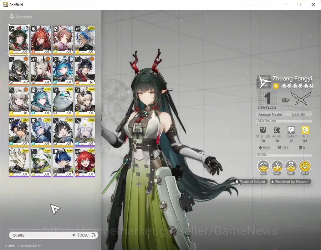Arknights: Endfield Accounts ASIA | Lv 45 | 5 SSR (1 Limit) + 5(*6 Wep) + Selec image 2