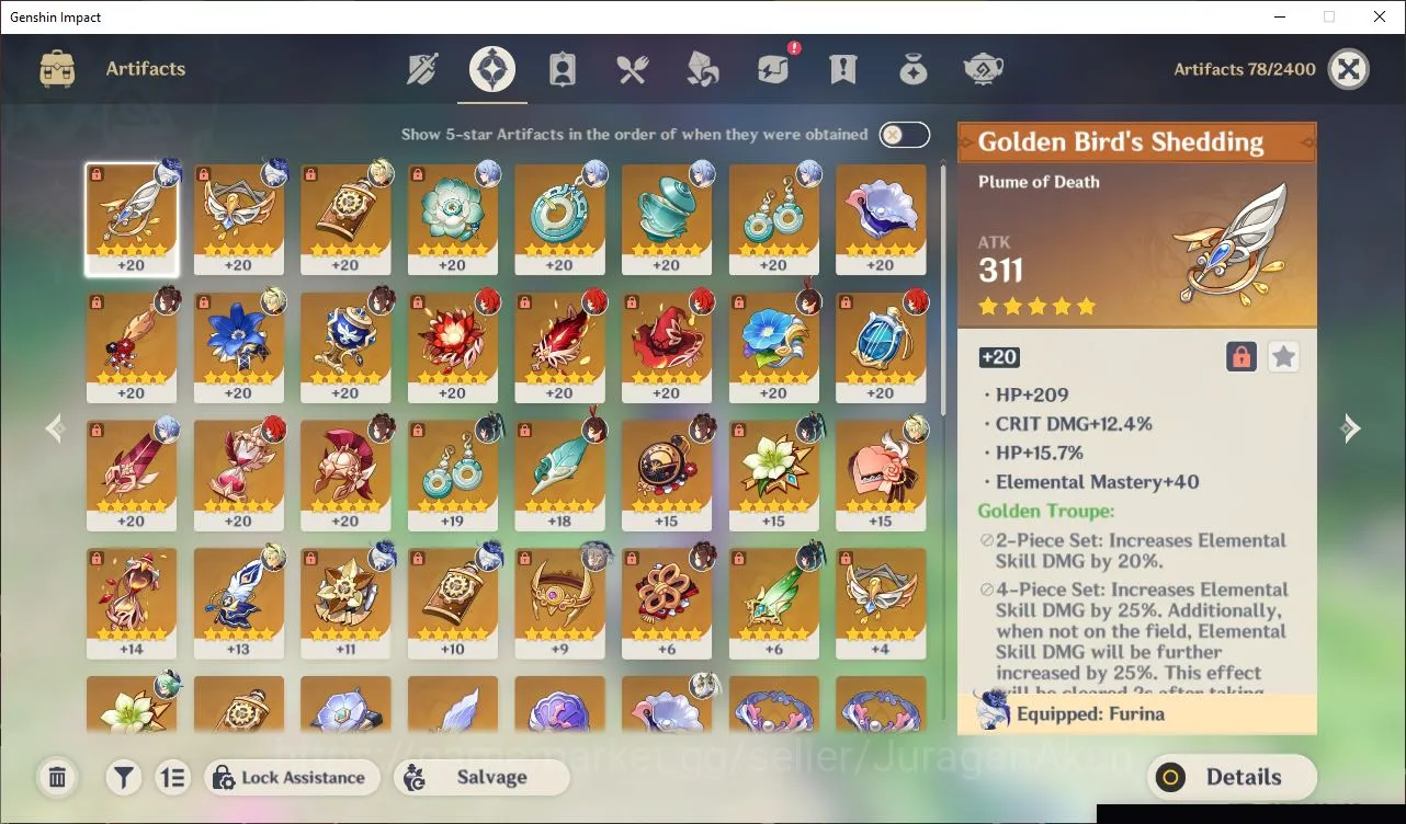 Genshin Impact Accounts Mid Game ASIA|AR55|6 Limited +3[5 Star's Weapon]|Nahida,Raiden,Furina,Chiori+sign,etc|MC Male|Take 3