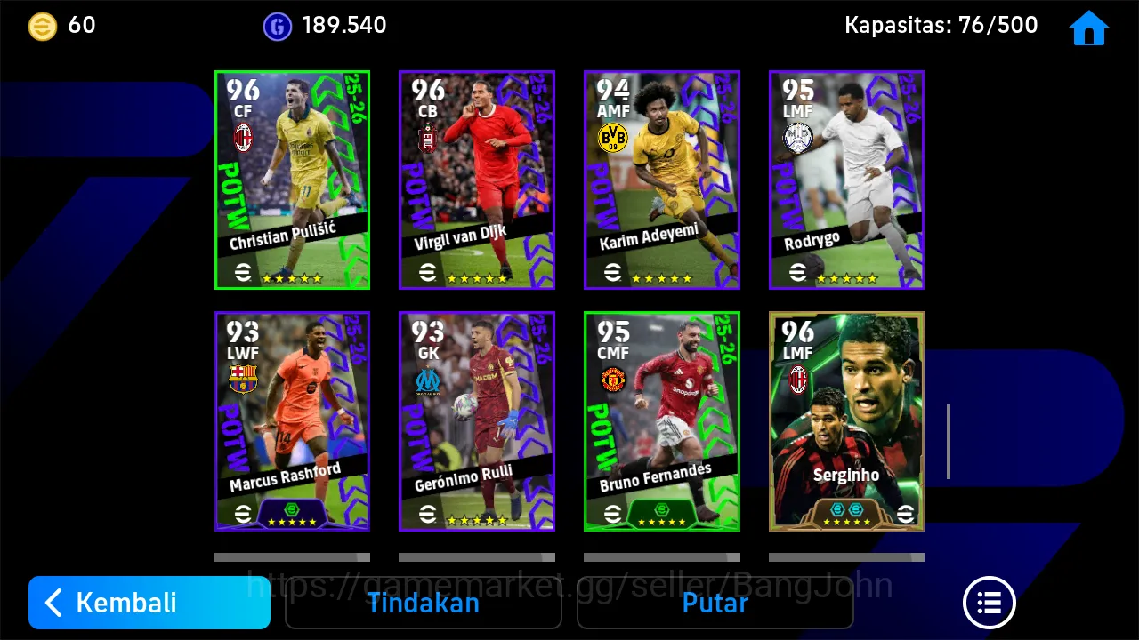 eFootball Accounts Power 3165 | Marcus Rashford | Adriano Epic DB | R image 10