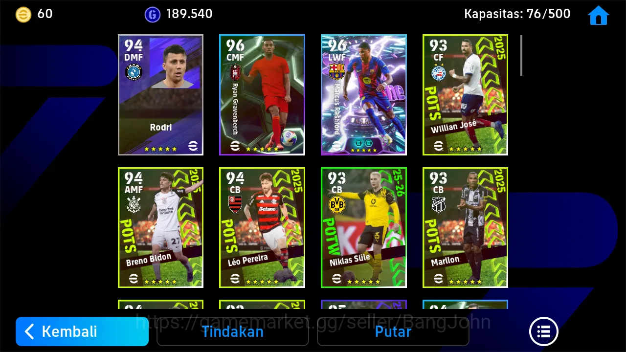 eFootball Accounts Power 3165 | Marcus Rashford | Adriano Epic DB | R image 4