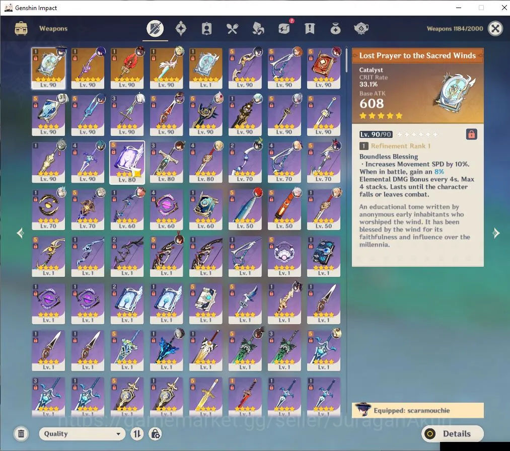 Genshin Impact Accounts ASIA | AR 60 |14 Limited+5 [5* Weapon]|(Raiden C3, image 4