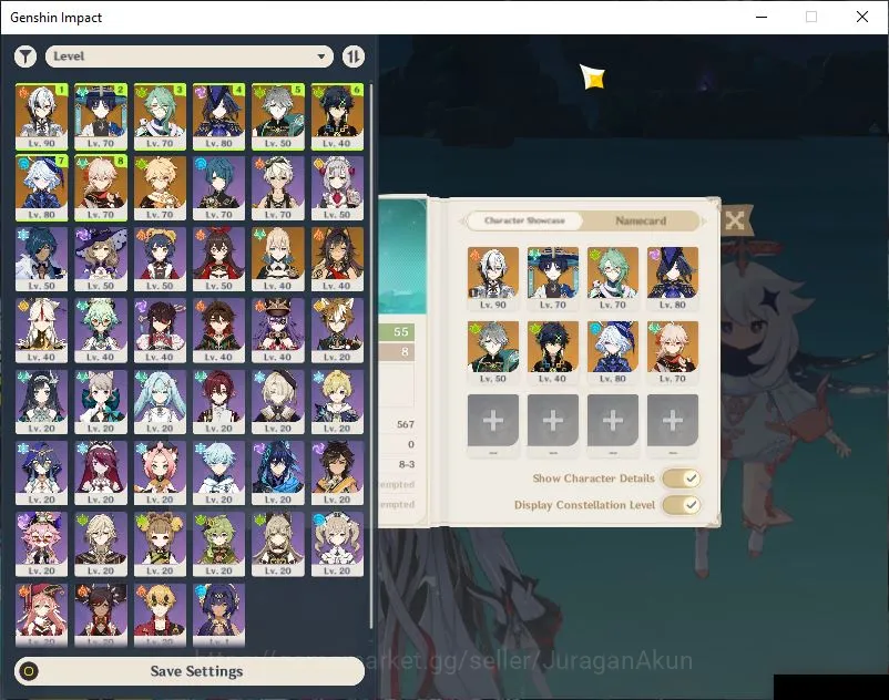 Genshin Impact Accounts Mid Game ASIA|AR 55|8 Limited+3 [5 Star's Weapon]|(Arlechhino C1,Clorinde)+Sign [Furina,Kazuha 2